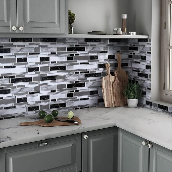 Peel & Stick Kitchen Wallpaper Backsplash Wall Paper for Kitchen 11.8inch x 78in - Picture 9 of 9
